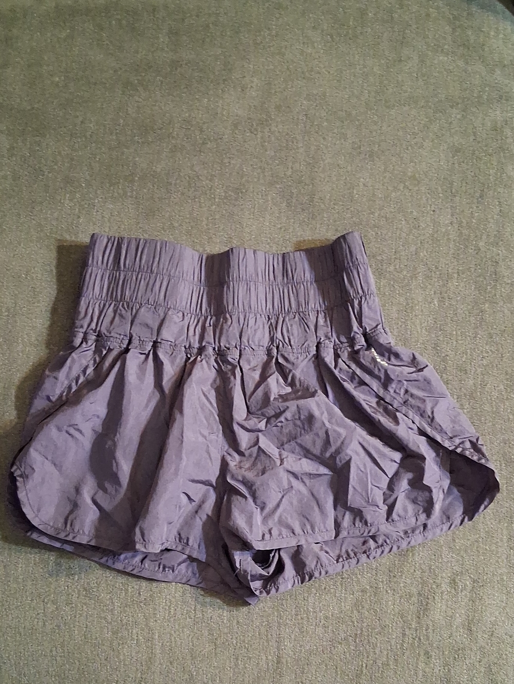FP Movement by Free People Lavender Smocked High-Rise Athletic Shorts